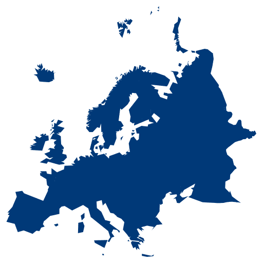 Icon of a map of Europe – European continent