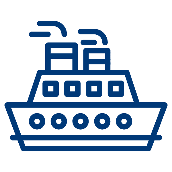 Ferry ship - travel by car and ferry or Eurotunnel