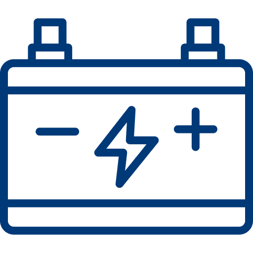 Icon large battery with plus and minus terminals – large batteries