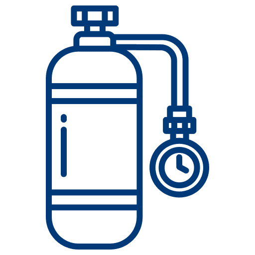 Icon high-pressure container with gauge – symbol for gas cylinders
