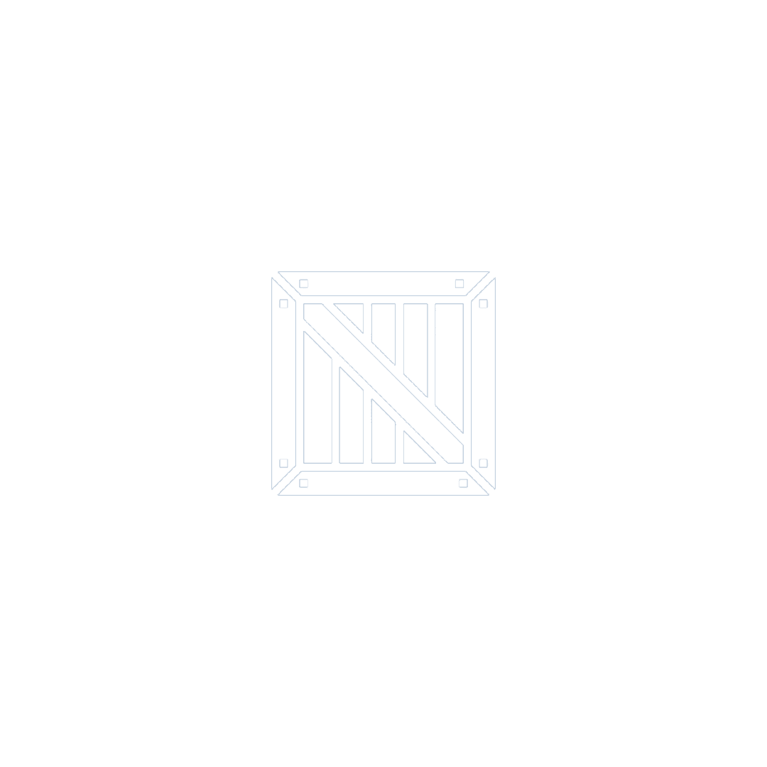 Icon of a storage box – symbol for mini storage space with 4 to 6 square meters.