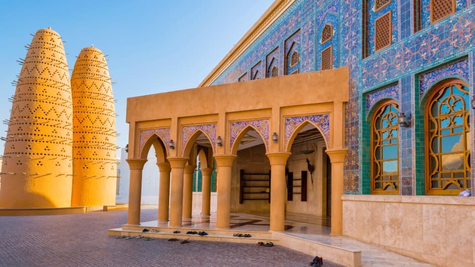 Entrance to a mosque in Qatar