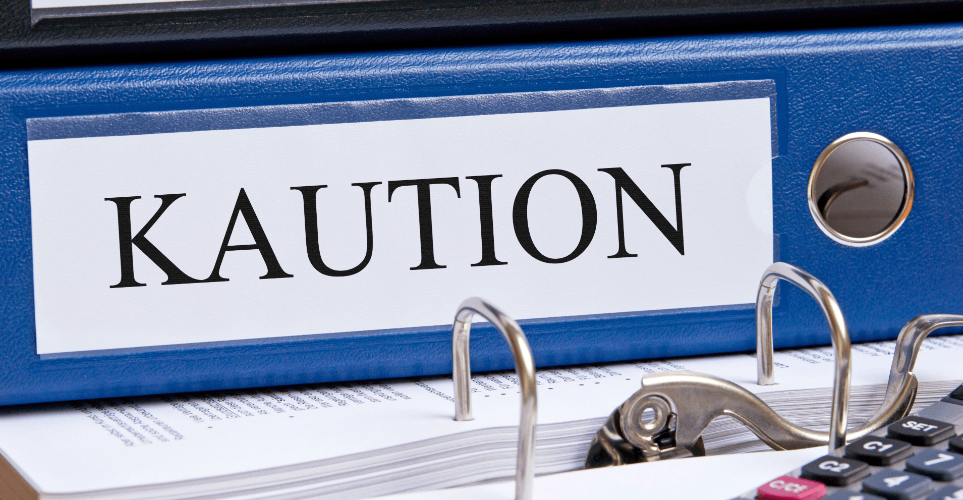 Binder labeled “Deposit” related to refund process after terminating a rental agreement
