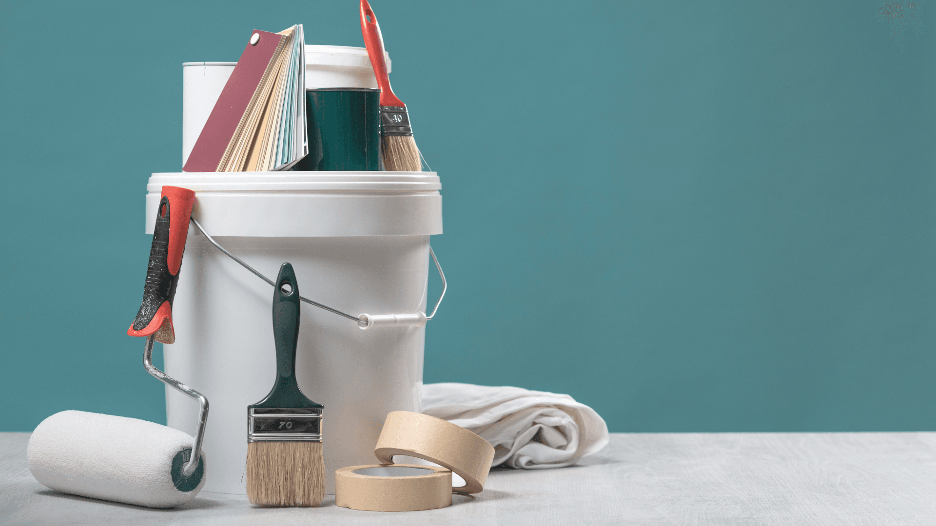 Painting tools for renovation before handing over apartment after lease termination
