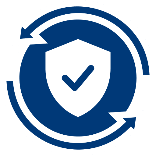 Icon with shield and arrows – updating household insurance after the move.