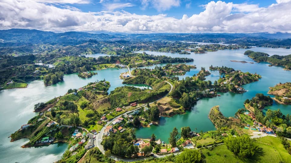 Aerial view of Colombia – climate zones in Colombia