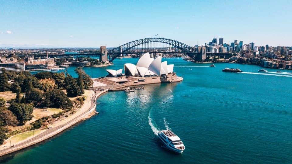 Aerial view of Sydney