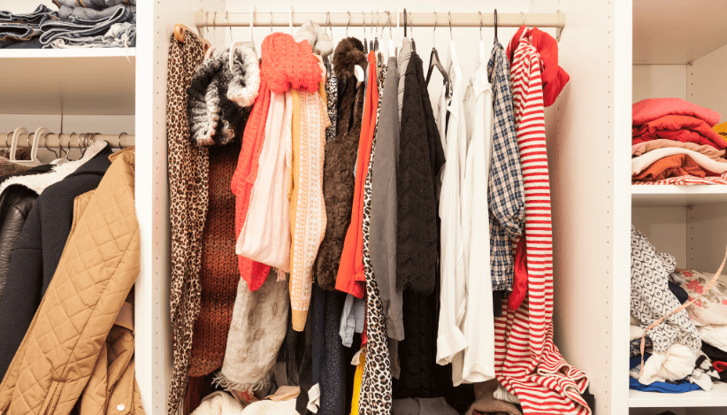 Full wardrobe – properly dispose of or donate clothes for recycling during a move