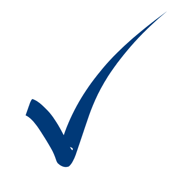 Check mark as a symbol of Transfer of Residence to India for Indian citizens