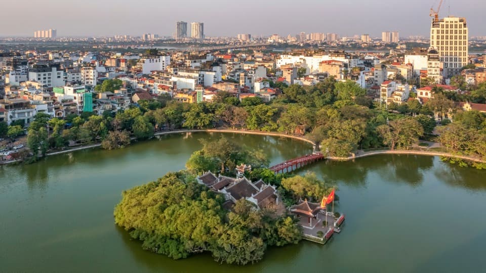 Aerial view of Hanoi - Moving to Vietnam: Economy