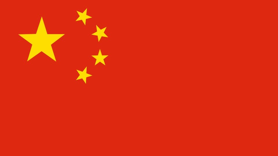 Chinese flag as symbol for customs regulations when moving to China