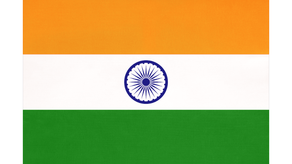 Flag of India for customs regulations when moving to India